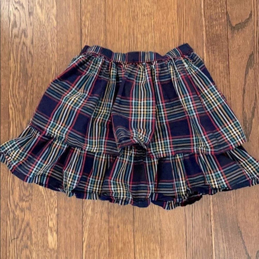 HANNA ANDERSSON tiered plaid skirt - 140